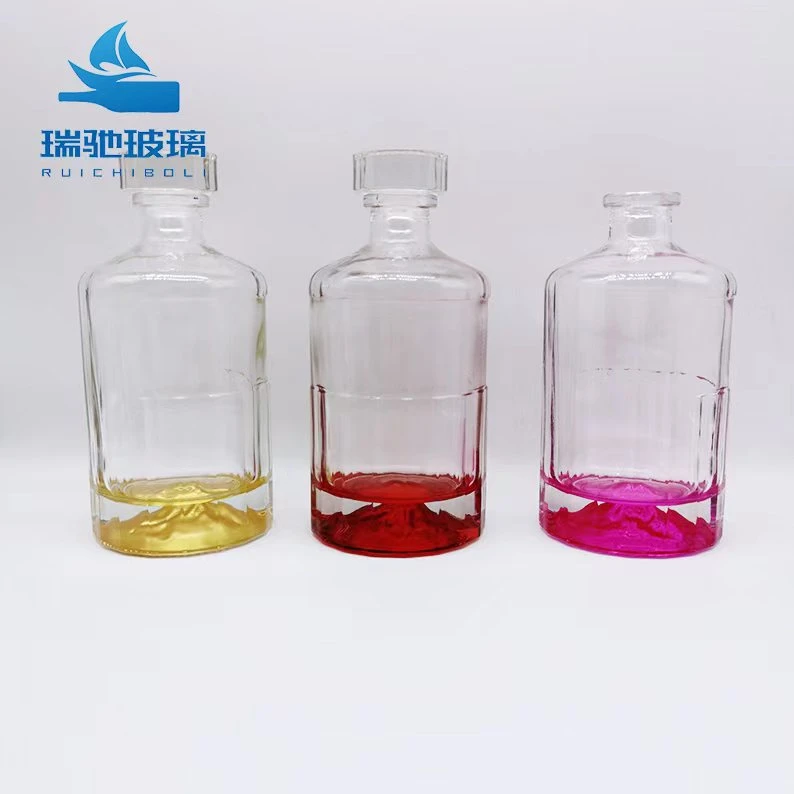 multi colored wine bottles