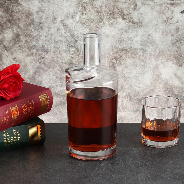 750ml glass whiskey bottles