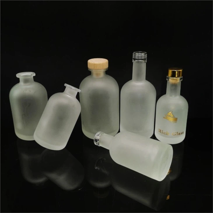 Frosted Wine Bottles With Caps