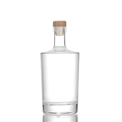 1000 ml Vodka-lasipullo korkilla