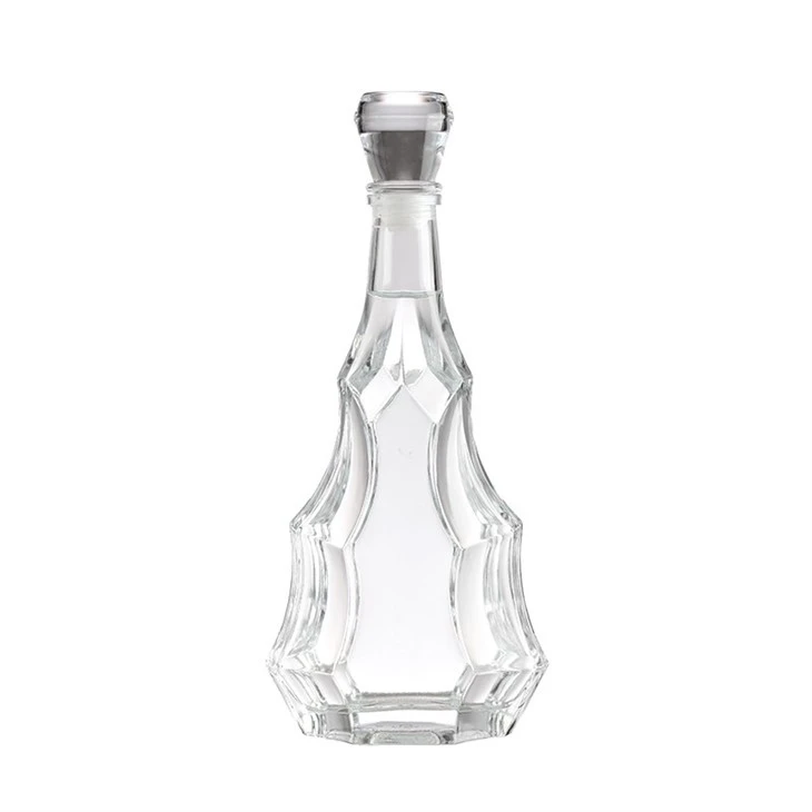 350ml Clear Diamond Shape Glass Bottle For Wine